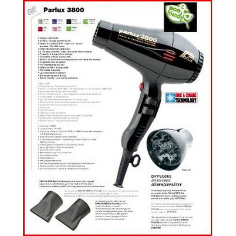 Πιστολάκι Κομμωτηρίου Parlux 3800 - 2100w Πιστολάκια Κομμωτηρίου