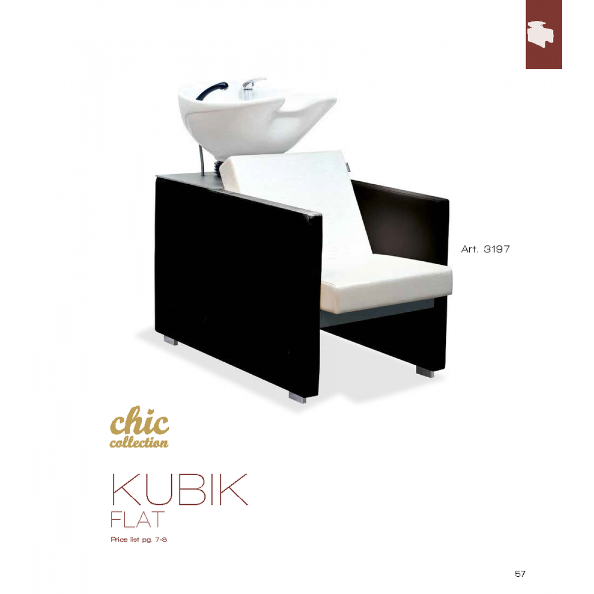 Λουτήρας Κομμωτηρίου Chic Kubik Flat Vezzosi ART 3197