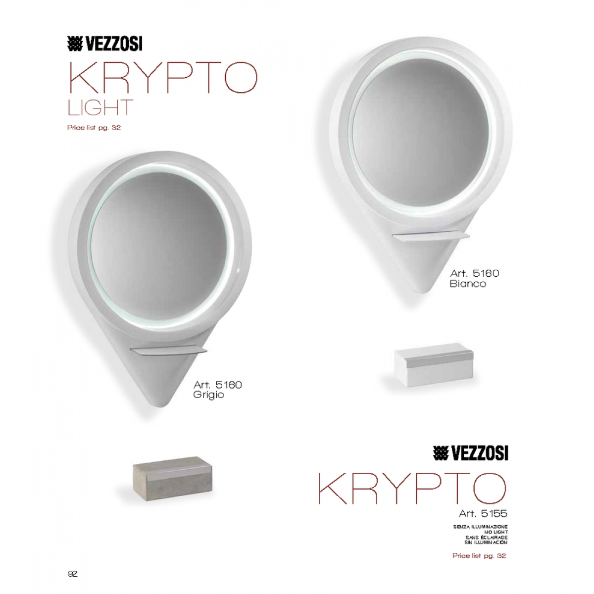 Τουαλέτα Κομμωτηρίου Krypto Light Vezzosi