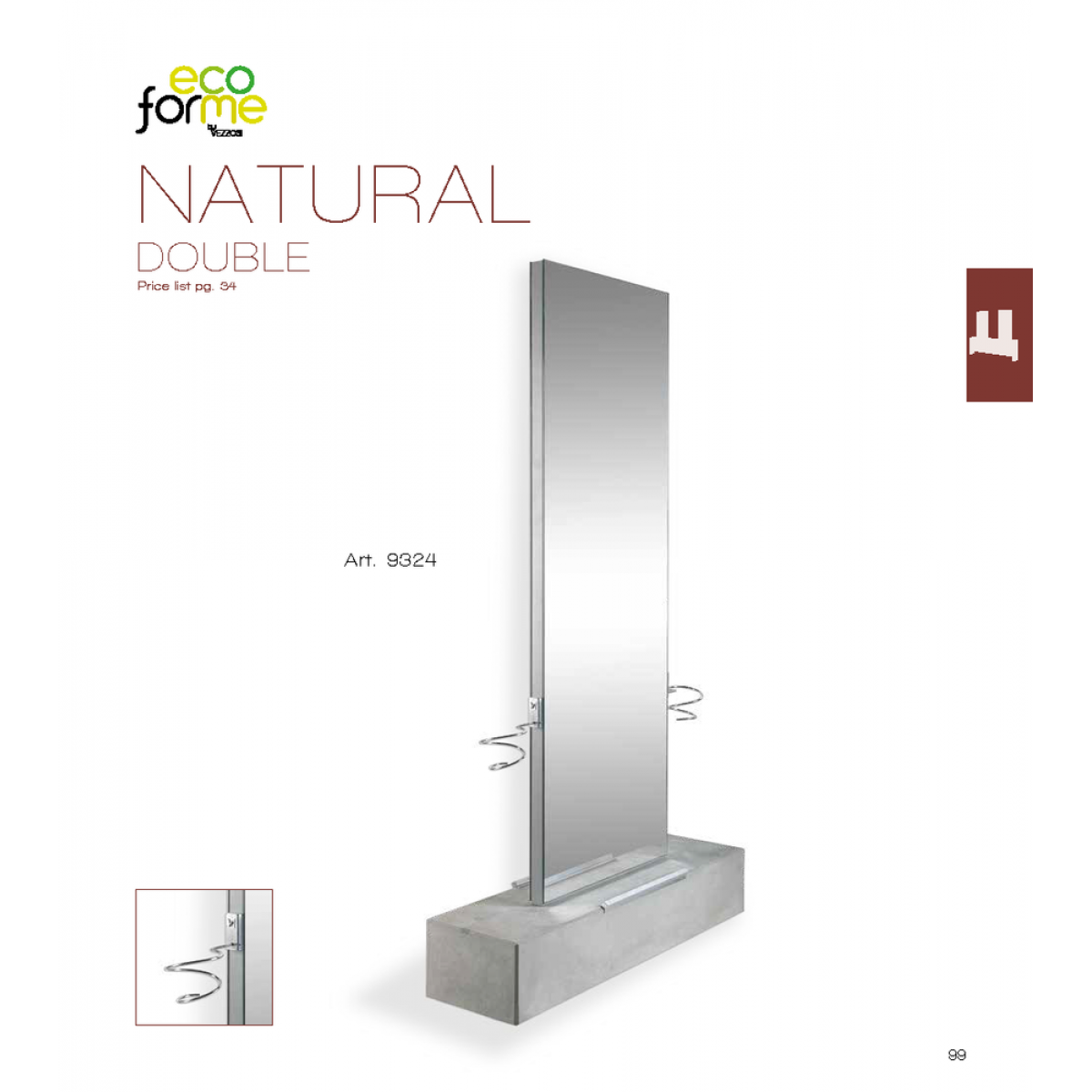 Τουαλέτα Κομμωτηρίου Natural Double Vezzosi