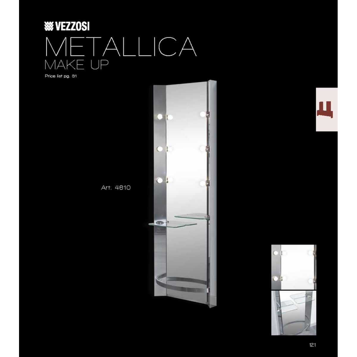 Τουαλέτα Κομμωτηρίου Metallica Make up Vezzosi