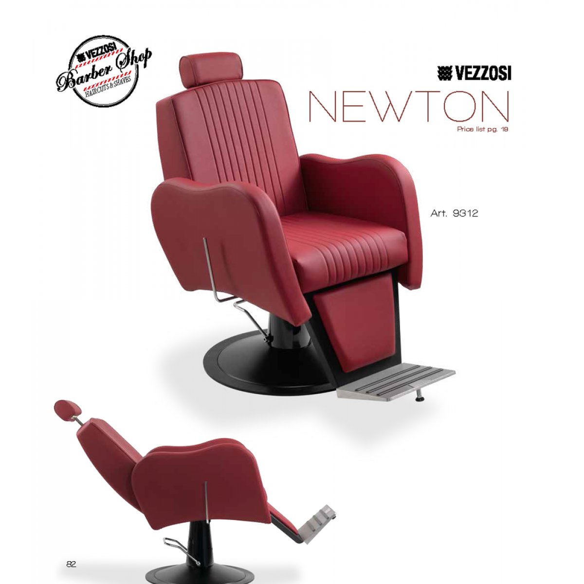 Καρέκλα Κουρείου Newton Vezzosi