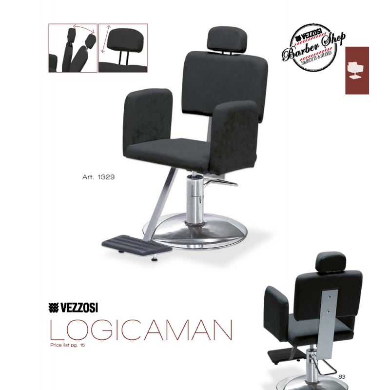 Καρέκλα Κουρείου Logicaman Vezzosi