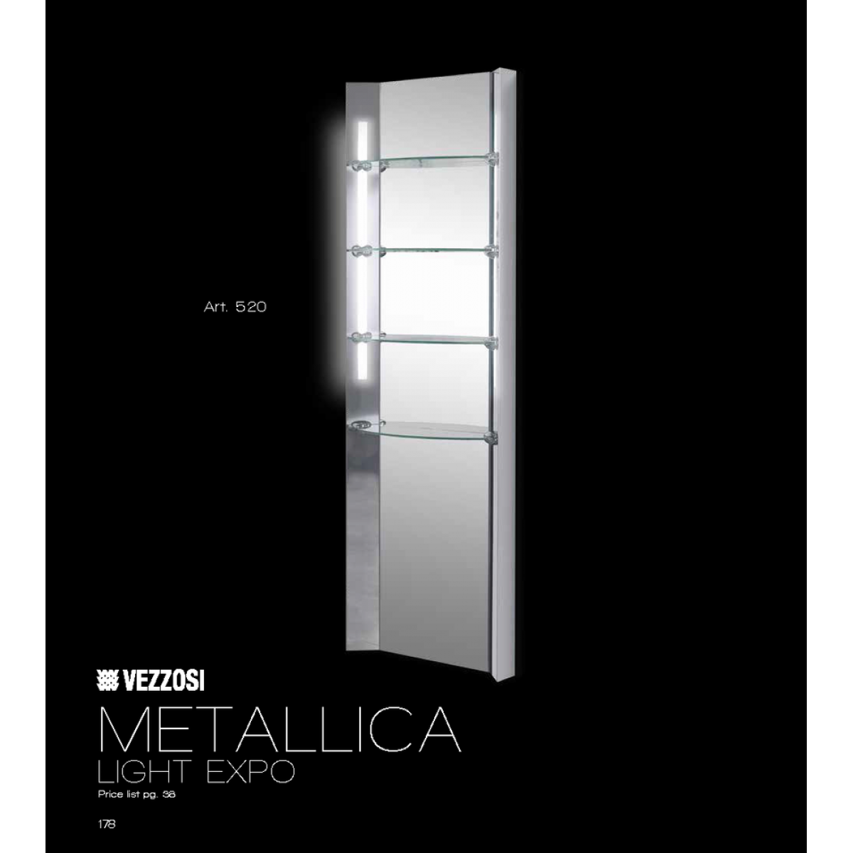Ντουλάπι Κομμωτηρίου Metallica Light Expo Vezzosi