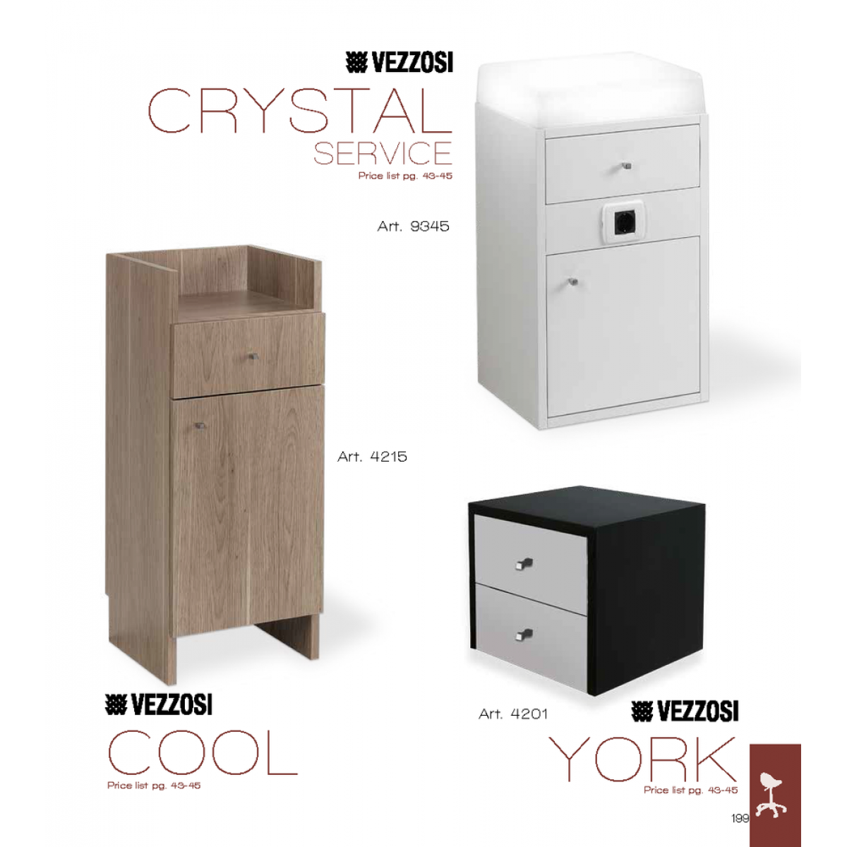 Ντουλάπι Κομμωτηρίου Crystal Service Vezzosi