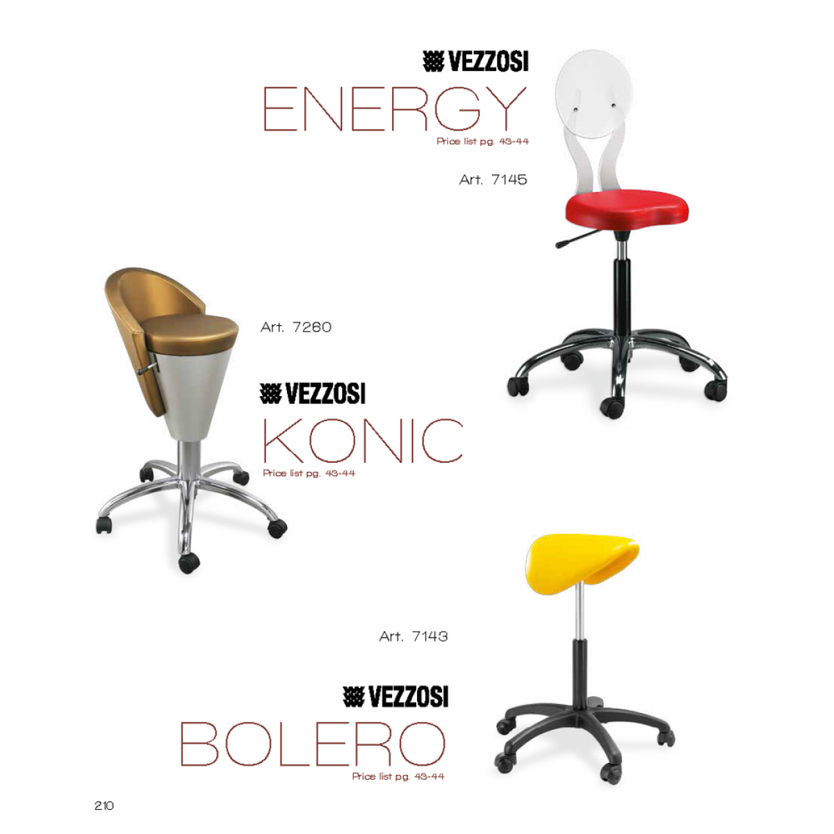 Σκαμπώ Κομμωτηρίου Energy-Konic-Bolero Vezzosi