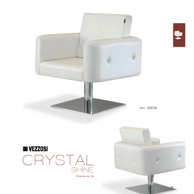 Καρέκλα Κομμωτηρίου Crystal Shine Vezzosi