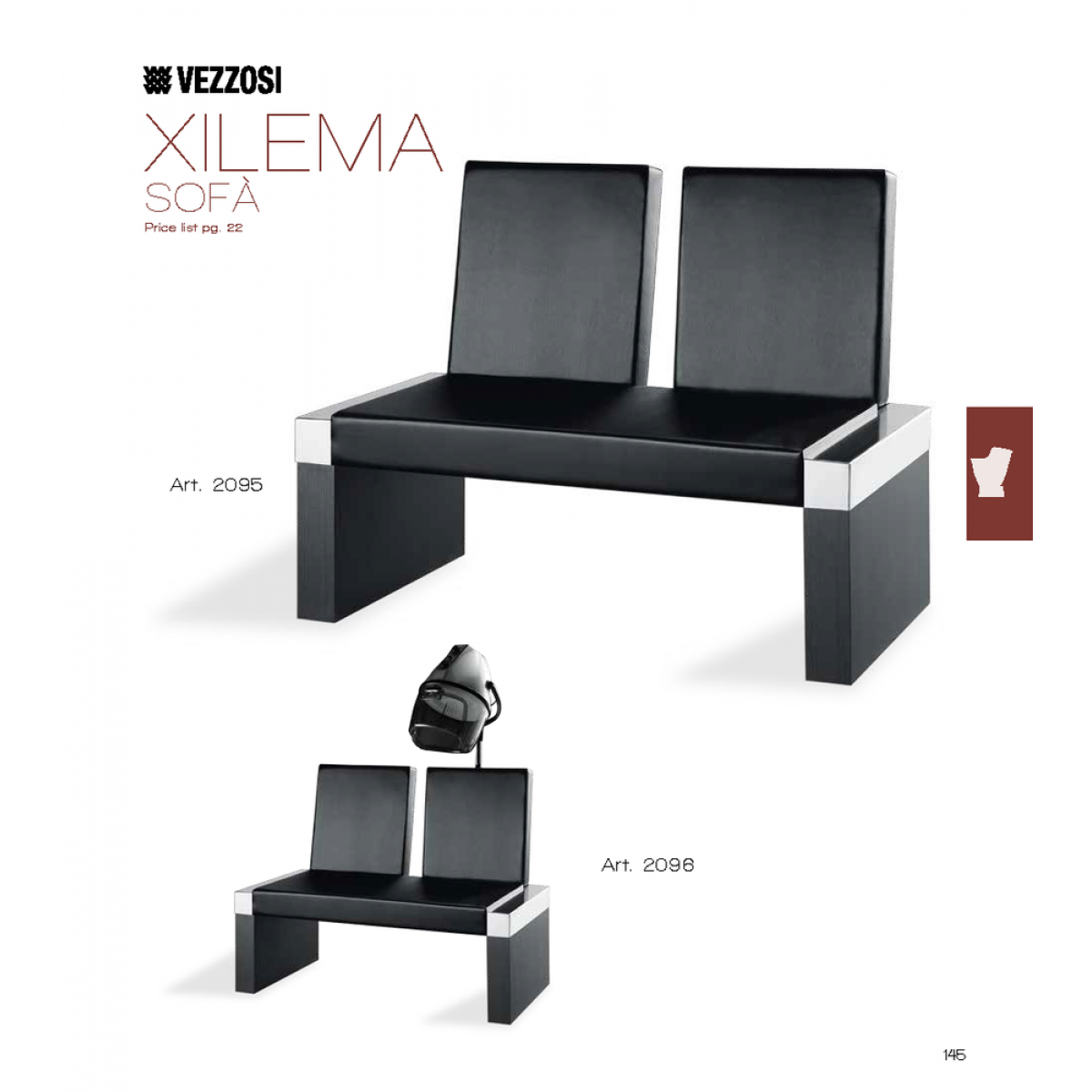 Καναπές Κομμωτηρίου Xilema Sofa Vezzosi