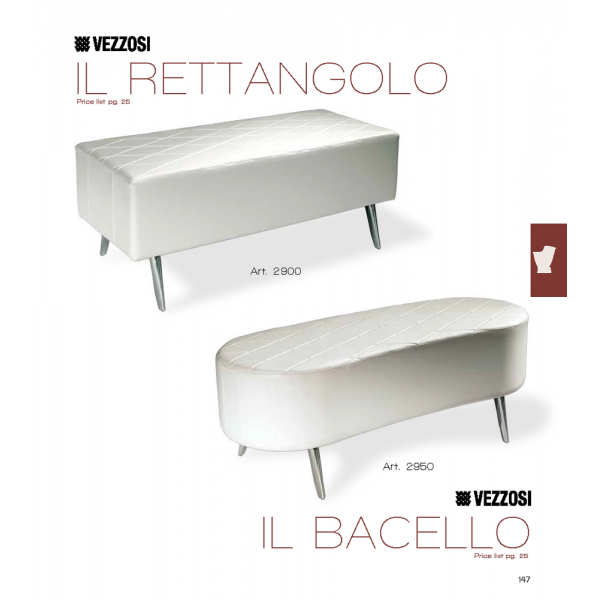 Καναπές Κομμωτηρίου Rettangolo & Bacello Vezzosi