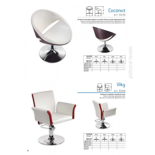 Καρέκλα Κομμωτηρίου Coconut & Viky Vezzosi