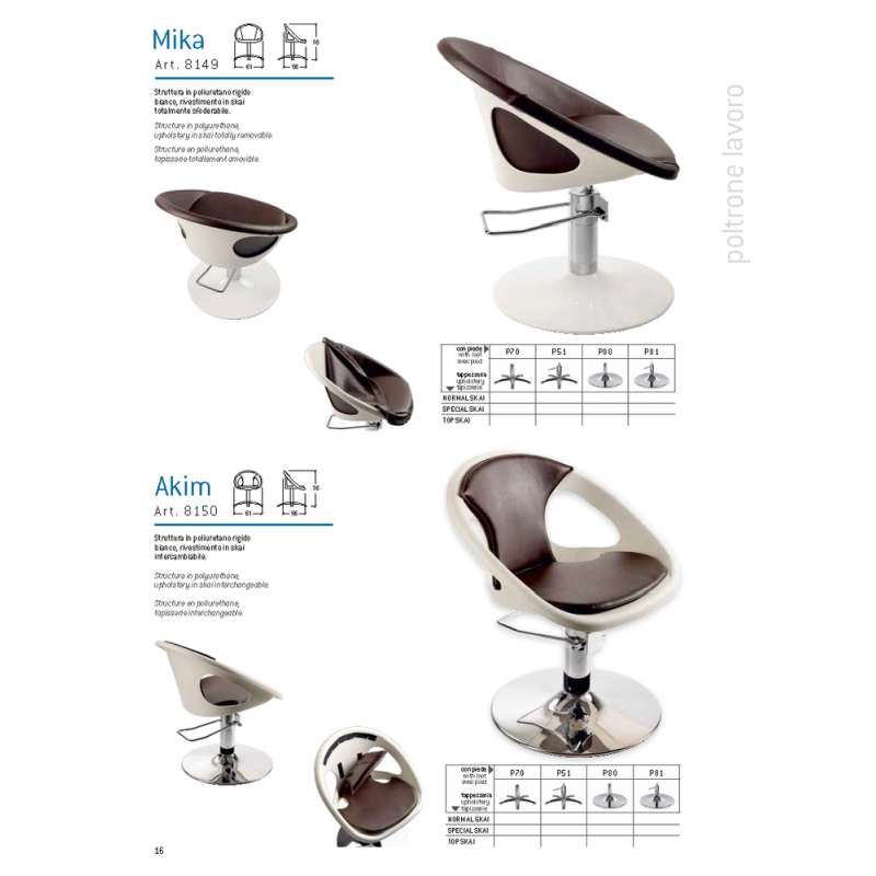 Καρέκλα Κομμωτηρίου Mika & Akim Vezzosi