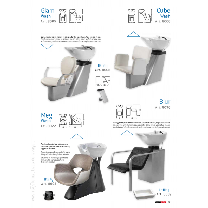 Λουτήρας Κομμωτηρίου Glam & Cube & Meg & Blur Vezzosi