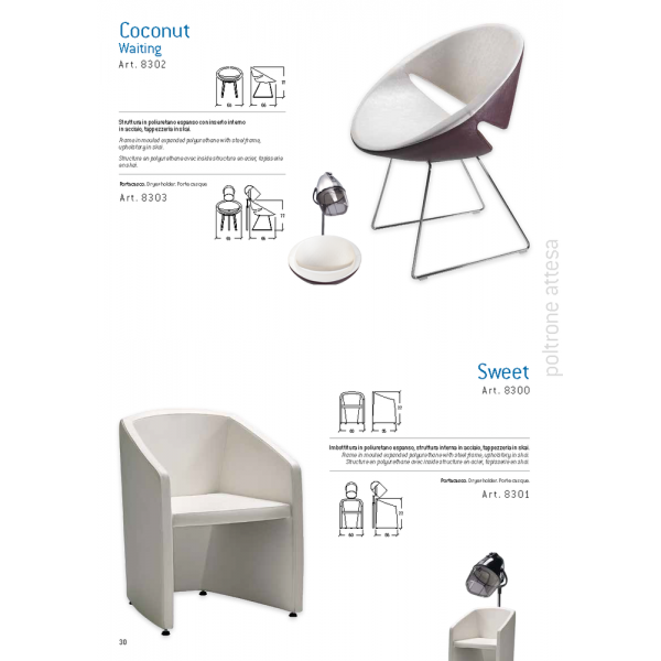 Καναπές Κομμωτηρίου Coconut Waiting & Sweet Vezzosi