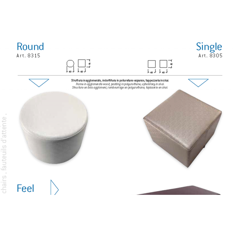 Καναπές Κομμωτηρίου Round & Single Vezzosi