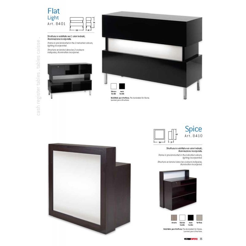 Ταμείο Κομμωτηρίου Flat Light & Spice Vezzosi