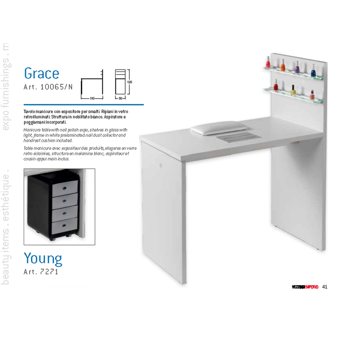 Τραπέζι Μανικιούρ Grace Young Vezzosi